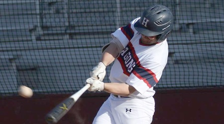 Riley Metzger hit a pair of home runs and drive in five runs in Hutchinson's 11-8 win over Coffeyville in Game 1 of a season-opening doubleheder on Saturday in Coffeyville.