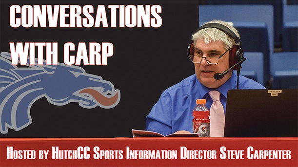 Conversations with Carp logo. Conversations with Carp is a a podcast produced by the Hutchinson CC Sports Information Department