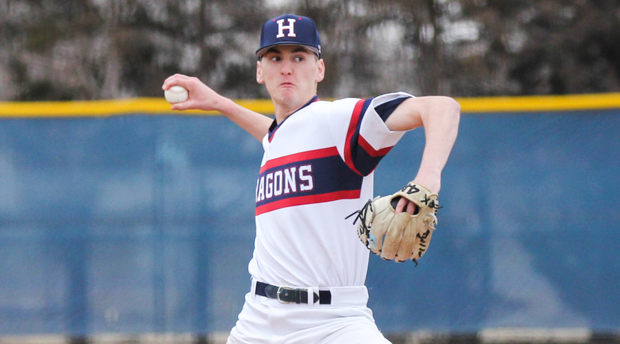 Ryan Summers tossed 4 1-3 innings of relief to help the Blue Dragons to a come-from-behind 11-7 victory over Northeast Texas on Sunday in Mt. Pleasant, Texas. (Bre Rogers/Blue Dragon Sports Information)