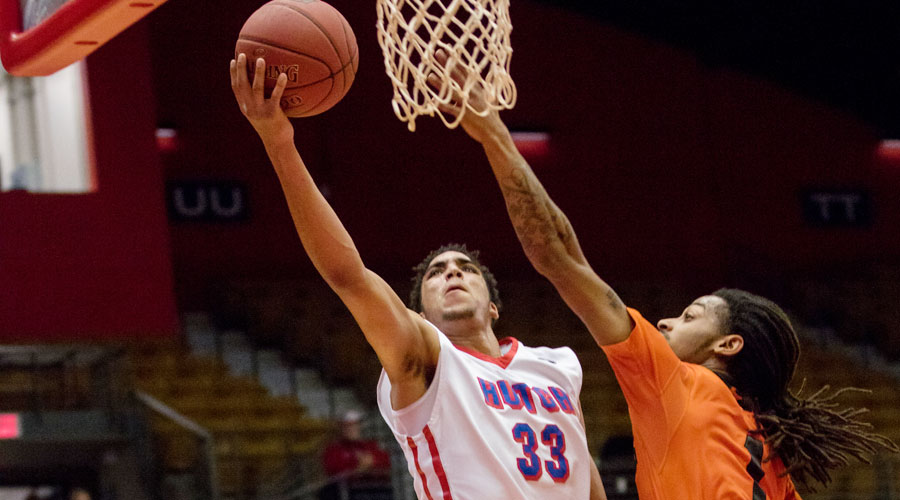 James Rojas scored 21 points as the No. 16 Blue Dragons defeated Neosho County 105-95 on Wednesday at the Sports Arena. (Allie Schweizer/Blue Dragon Sports Information)