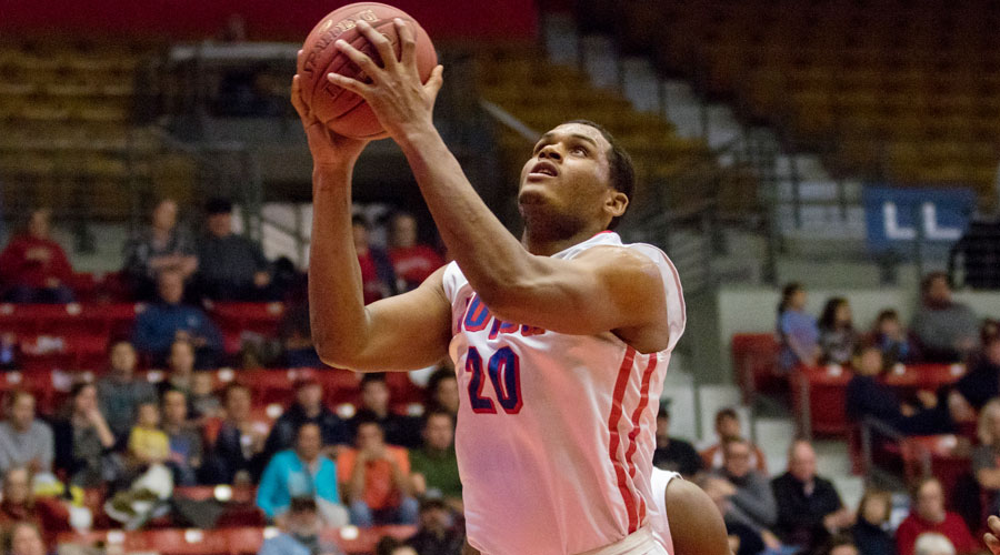 Kai Mitchell had 10 points and six rebounds in Hutchinson's 79-68 victory over Butler on Saturday at the Sports Arena. (Allie Schweizer/Blue Dragon Sports Information)