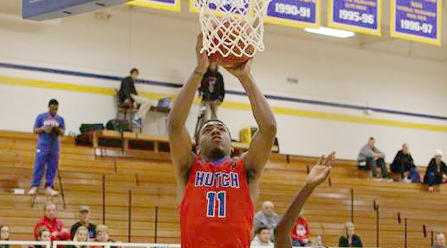 J.J. Rhymes scored a season-high 29 points, but the Blue Dragons fell to Cloud County 92-79 in overtime on Wednesday in Concordia. (Joel Powers/Blue Dragon Sports Information)