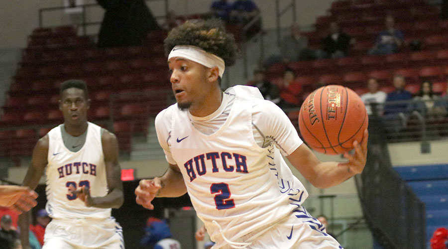 D.J. Mitchell scored a game-high 27 points to lead the No. 2 Blue Dragons to a 92-71 Jayhawk Conference victory over No. 17 Coffeyville on Wednesday at the Sports Arena. (Nathan Addis/Blue Dragon Sports  Information)