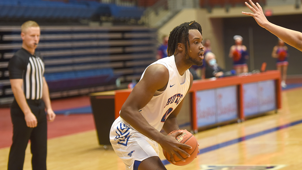 Bryant Selebangue scored a game-high 16 points to lead the Blue Dragons to a 73-56 victory over Seward County on Saturday night in Liberal.