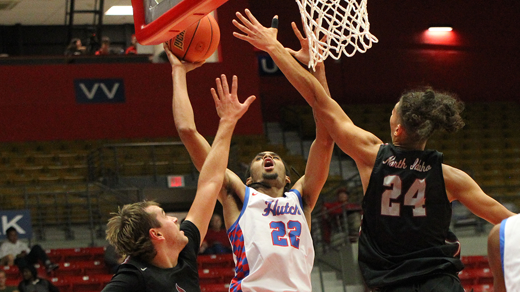 Kamryn Thomas scores 18 points to lead the Blue Dragon men's basketball team to a 91-82 victory over North Idaho on Friday in the BSN Sports Tip-Off Classic at the Sports Arena. (McKenzie Franklin/Blue Dragon Sports Information)