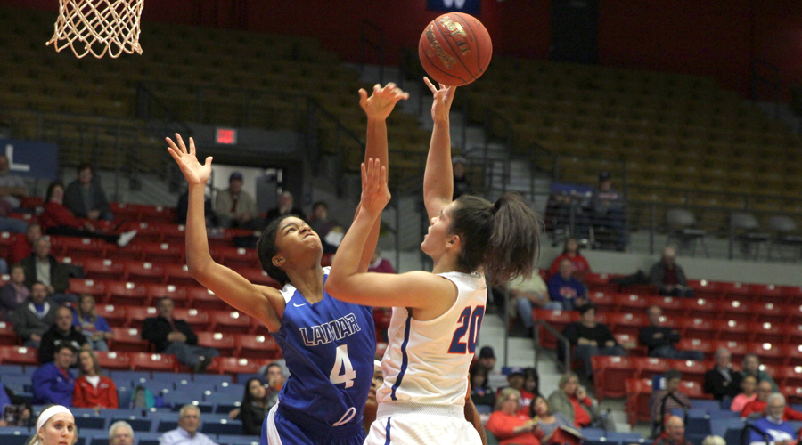 Keely Tini scored 10 points off the  bench in No. 13 Hutchinson's 81-45 Jayhawk Conference win on Wednesday at Coffeyville (Casey Bailey/Blue Dragon Sports Information)