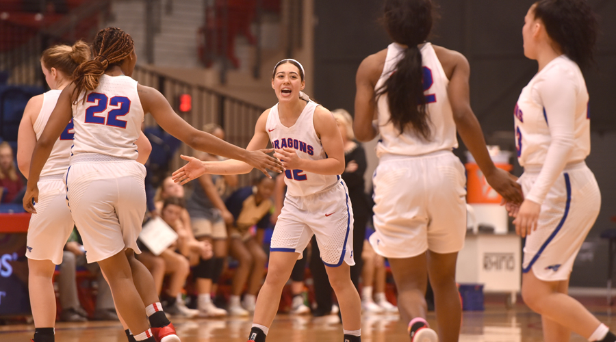 The Blue Dragon Women's Basketball Team defeats Cloud County 60-49 on Wednesday in Concordia.