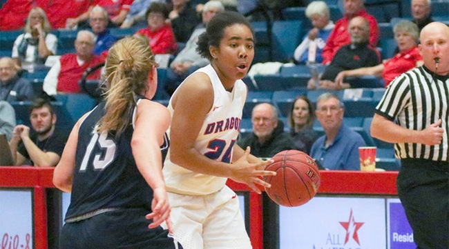 Tor'e Alford and the No. Blue Dragon Women's Basketball team play host to Western Nebraska and Labette in the Atrium Classic on Friday and Saturday at the Sports Arena. (Nathan Addis/Blue Dragon Sports Information)