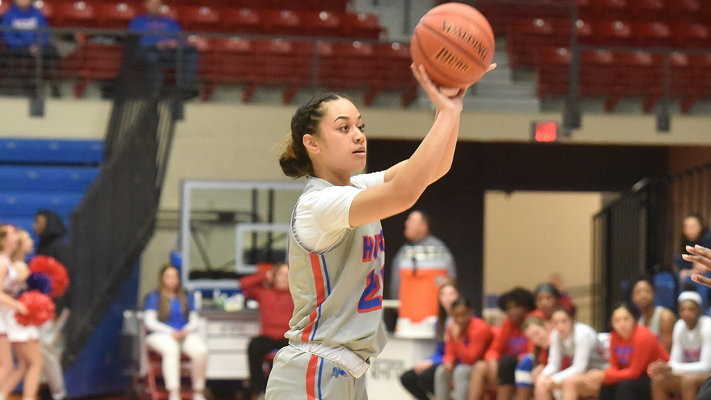 Mele Kailahi had 20 points and 12 rebounds to lead the Blue Dragons to a 60-48 KJCCC win over Garden City on Saturday at the Sports Arena. (Sammi Carpenter/Blue Dragon Sports Information)