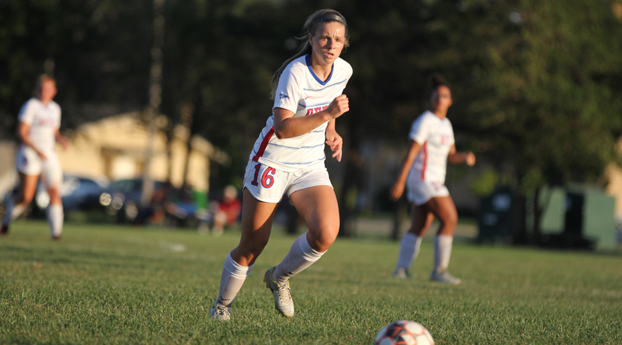 Brailey Moeder connected on a penalty kick in the 24th minute Thursday, but the Blue Dragon women's soccer team's season came to an end with a 3-1 loss at Johnson County in the opening round of the Region VI Tournament in Overland Park on Thursday.