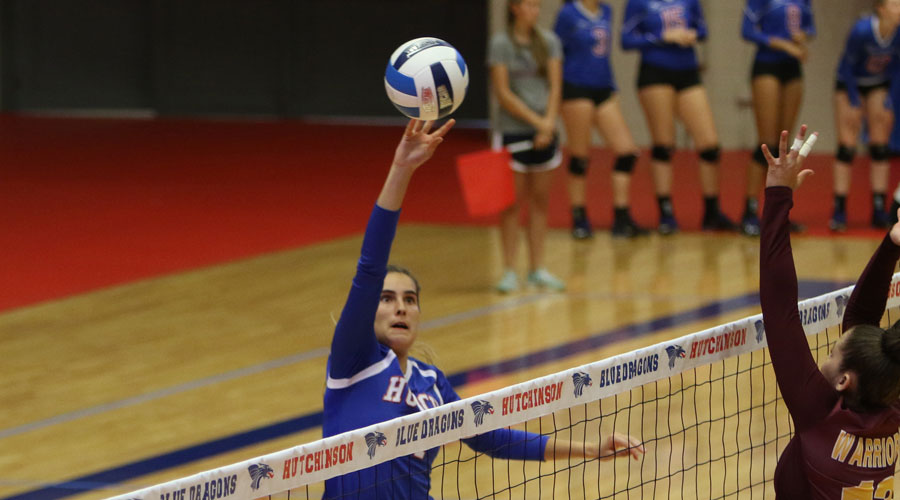 Leonie Wienkaemper and the Blue Dragon Volleyball Team open the postseason at 6:30 p.m. Tuesday against Dodge City in the opening-round of the Region VI Tournament. (Joel Powers/Blue Dragon Sports Information)