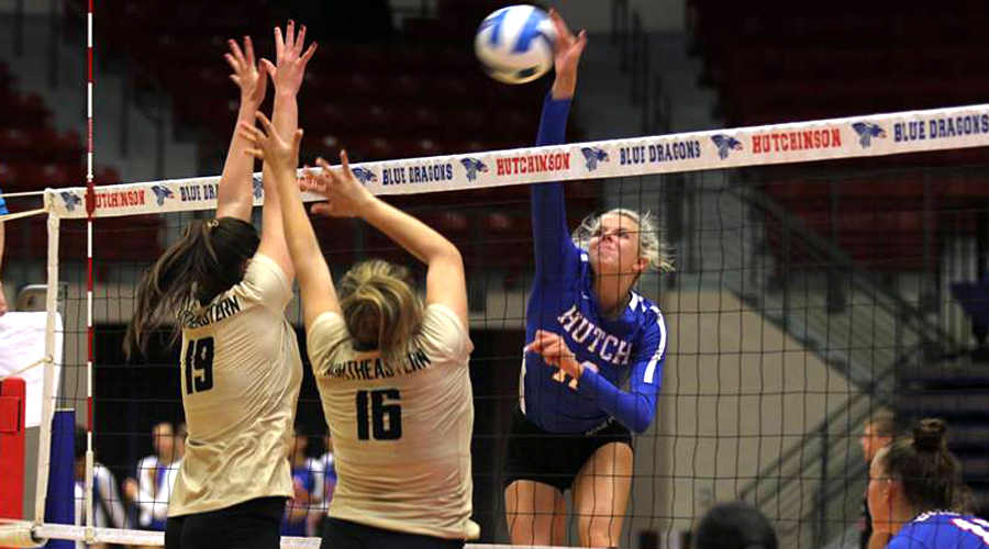 Lexi Hogan had a big weekend in helping Hutchinson to a 3-1 record at the TJC Invitational in Tyler Texas. (Bre Rogers/Blue Dragon Sports Information)