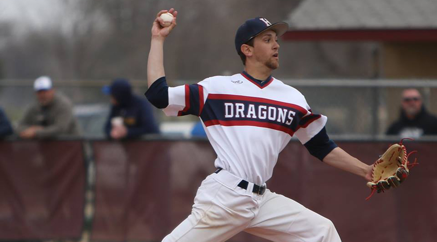 Mike Brown twirled a two-hit shutout in a 5-0 victory over Garden City on Thursday in Garden City. (Joel Powers/Blue Dragon Sports Information)