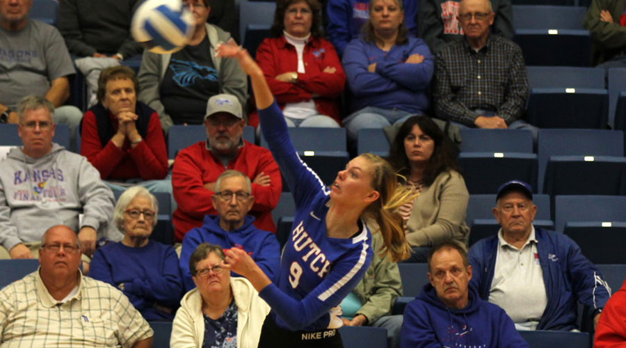 Cassidy Crites had her 10th double-double of the season as the Blue Dragon Volleyball Team swept Butler 3-0 on Wednesday at the Sports Arena. (Bre Rogers/Blue Dragon Sports Information)
